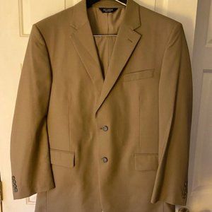Men's Tan Wool Suit jacket and dress pants, NWT